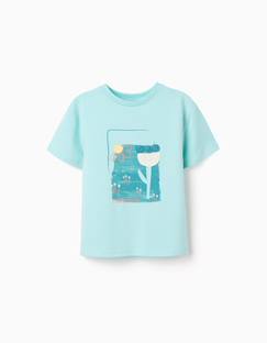 T-shirt en coton à imprimé et appliqué au crochet  - vertbaudet enfant