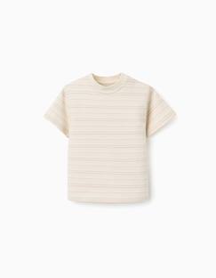 -T-shirt en coton à rayures jacquard