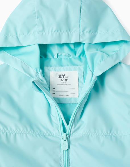 Coupe-vent à capuche et doublure Bleu clair 3 - vertbaudet enfant 