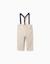 Pantalon en sergé avec bretelles amovibles Beige clair+Vert foncé 2 - vertbaudet enfant 