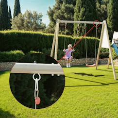 Jouet-Jeux de plein air-2 crochets avec mousquetons pour poutre diamètre 80 mm pour enfants