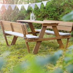 Table pique-nique en bois massif 4 places  - vertbaudet enfant