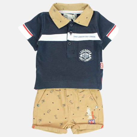 Polo avec son short à motifs assorti Bleu+Marine+Rouge 9 - vertbaudet enfant 