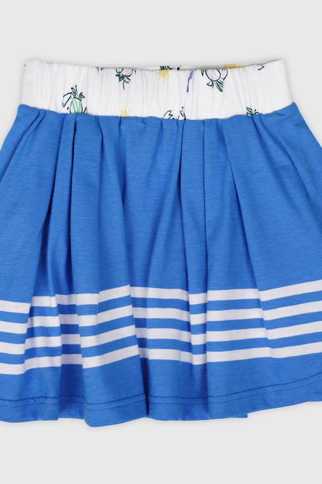 Jupe en coton enfant Blue saphir/blanc 2 - vertbaudet enfant 