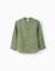 Chemise à manches longues en lin et coton avec col mao Blanc+Bleu clair+Bleu foncé+Jaune clair+Vert 17 - vertbaudet enfant 