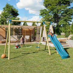 Jouet-Portique balançoire 2,30 m topwood zaki - 6 enfants