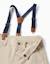 Short midi en sergé avec bretelles amovibles Beige clair 3 - vertbaudet enfant 
