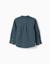 Chemise à manches longues en lin et coton avec col mao Blanc+Bleu clair+Bleu foncé+Jaune clair+Vert 10 - vertbaudet enfant 