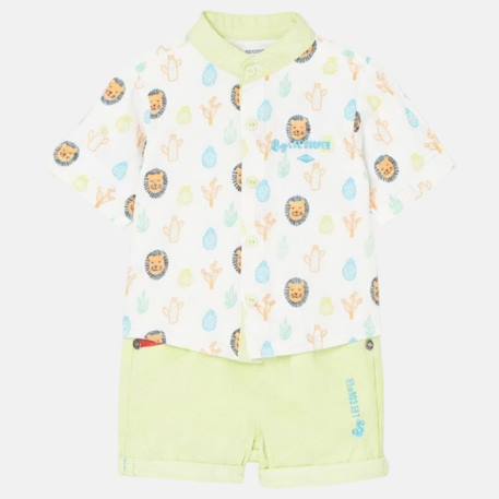 Ensemble chemisier et short bébé garçon Marine+Vert 12 - vertbaudet enfant 