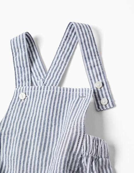 Body en coton + combinaison à rayures Bleu 4 - vertbaudet enfant 