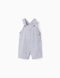 -Salopette en coton à rayures et poches