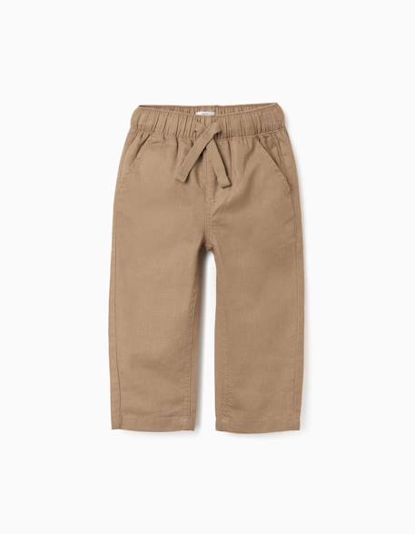Bébé-Pantalon en lin avec cordon de serrage