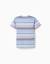 T-shirt rayé en coton Bleu clair 2 - vertbaudet enfant 