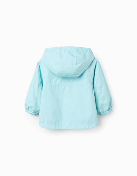 Coupe-vent à capuche et doublure Bleu clair 2 - vertbaudet enfant 