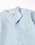 Chemise à manches courtes en lin et coton avec poche Blanc+Bleu clair 6 - vertbaudet enfant 