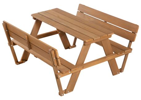 Table pique-nique en bois massif 4 places Teck 2 - vertbaudet enfant 