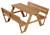 Table pique-nique en bois massif 4 places Teck 2 - vertbaudet enfant 