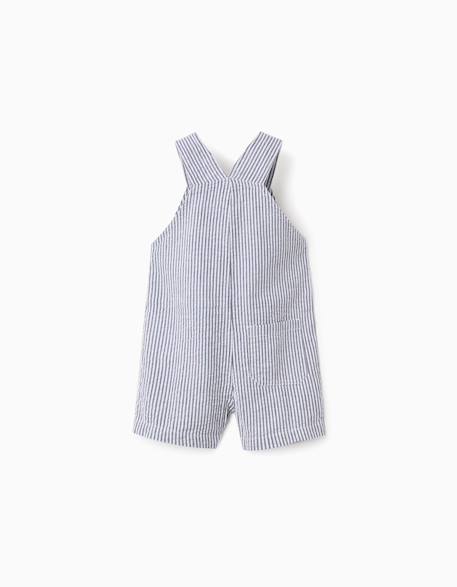 Salopette en coton à rayures et poches Bleu foncé 2 - vertbaudet enfant 