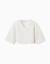 Gilet en maille avec des détails festonnés Beige clair+Blanc 5 - vertbaudet enfant 