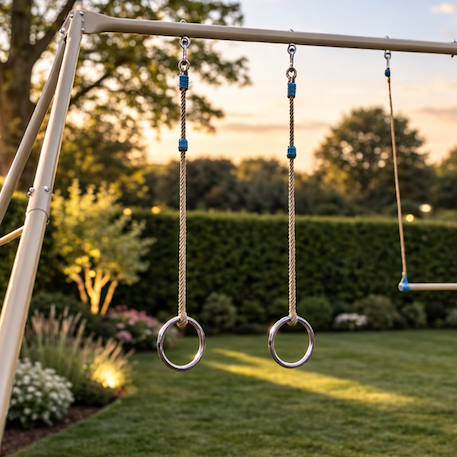 Anneaux métal pour portique balançoire 3 m - 3,5 m Gris 1 - vertbaudet enfant 