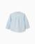 Chemise à manches longues en lin et coton avec col mao Blanc+Bleu+Bleu clair 10 - vertbaudet enfant 