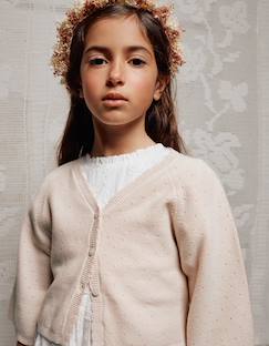 -Gilet en maille avec des détails festonnés