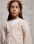 Gilet en maille avec des détails festonnés Beige clair+Blanc 1 - vertbaudet enfant 