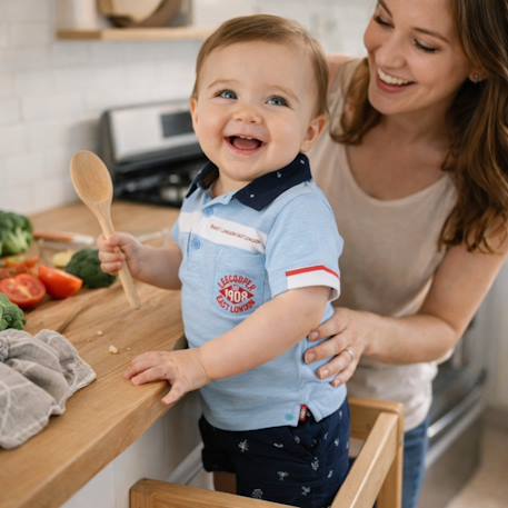 Polo avec son short à motifs assorti Bleu+Marine+Rouge 3 - vertbaudet enfant 