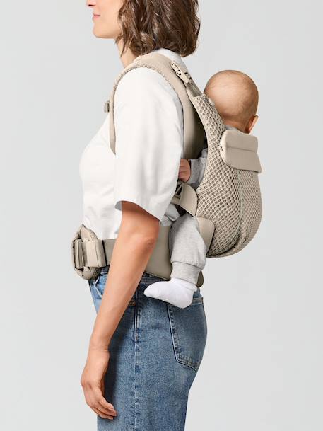 Porte-bébé physiologique évolutif AMYA beige+noir 7 - vertbaudet enfant 
