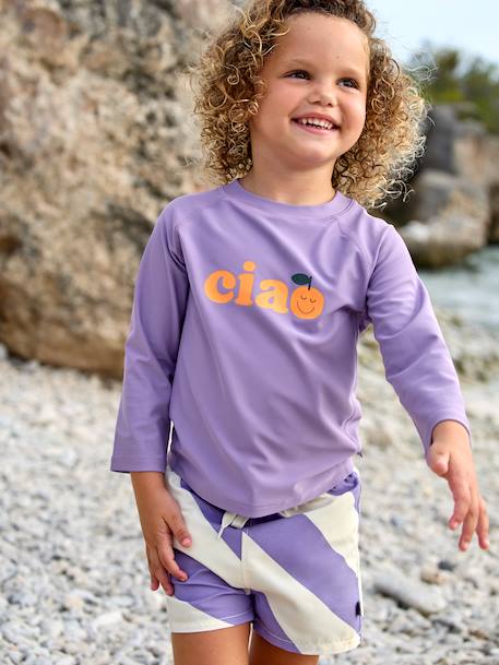 T-shirt anti-UV manches longues lilas 4 - vertbaudet enfant 