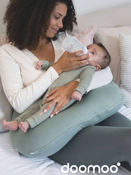 Coussin d'allaitement Softy Tetra beige+beige imprimé+vert 14 - vertbaudet enfant 