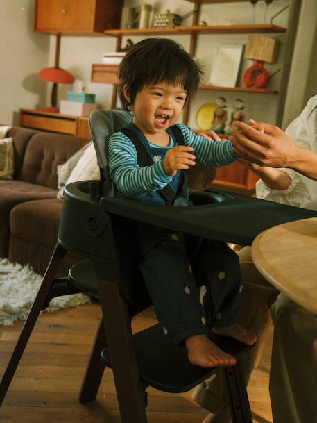 Chaise haute évolutive Steps bois+marron 22 - vertbaudet enfant 