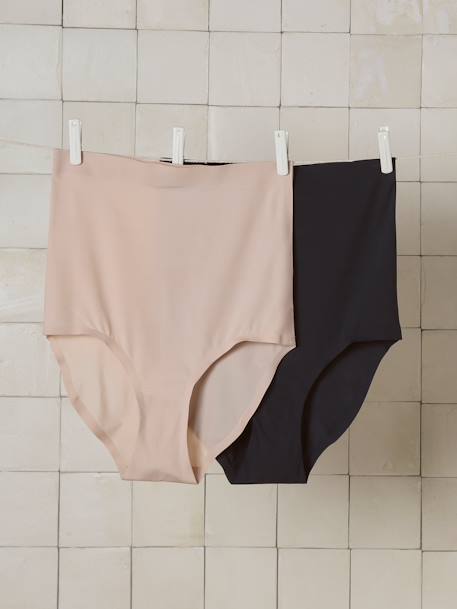 Lot de 2 culottes taille haute maternité beige 4 - vertbaudet enfant 