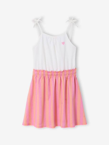 Robe filles fines bretelles marine+vieux rose 6 - vertbaudet enfant 