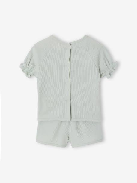 Lot 2 pyjashorts fille pratique vert sauge 9 - vertbaudet enfant 