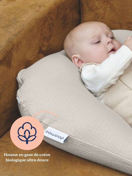 Coussin d'allaitement Softy Tetra beige+beige imprimé+vert 5 - vertbaudet enfant 
