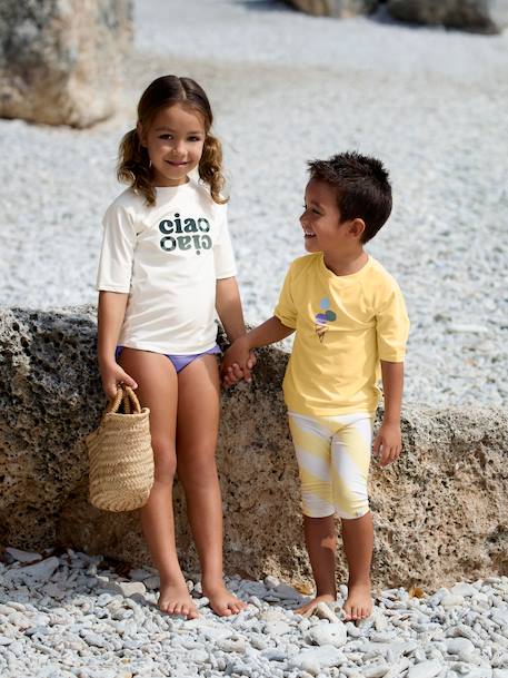 T-shirt anti-UV manches courtes jaune 5 - vertbaudet enfant 