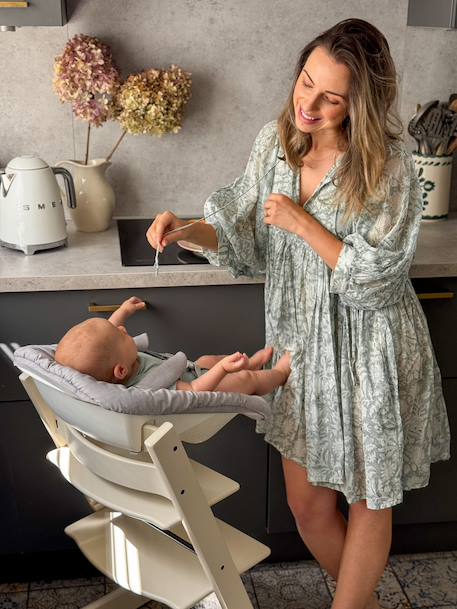 Chaise haute évolutive écru+gris 3 - vertbaudet enfant 