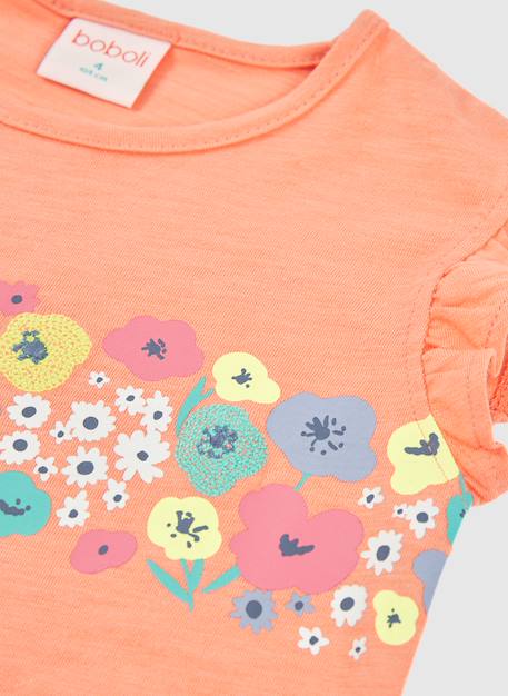 T-shirt de fille coton Orange 3 - vertbaudet enfant 