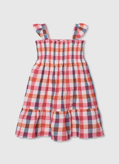 Robe en popeline à carreaux  - vertbaudet enfant