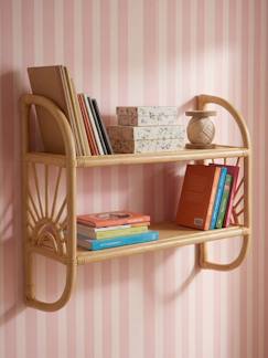 Chambre et rangement-Rangement-Étagère en rotin Soleil 2 niveaux