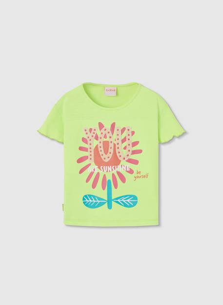 T-shirt fille manches courtes coton Vert 1 - vertbaudet enfant 