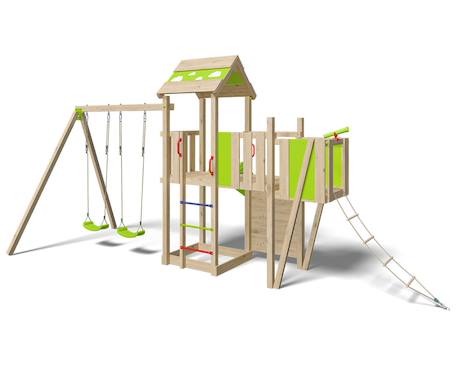 Aire de jeux avec toboggan 2,20 m starry xpression - 10 enfants Bois 3 - vertbaudet enfant 