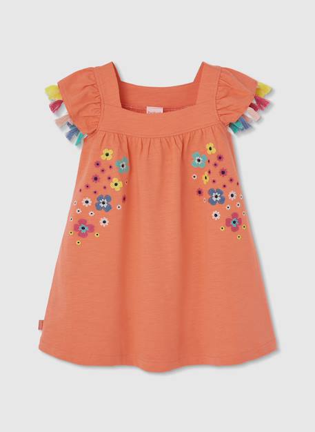 Robe  à fleurs Orange 2 - vertbaudet enfant 