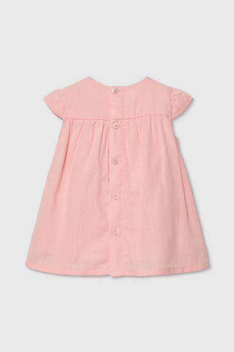 Robe bébé en lin Orange 2 - vertbaudet enfant 