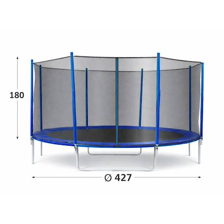 Filet de protection pour trampoline de 4,27 m pour enfants Noir 2 - vertbaudet enfant 