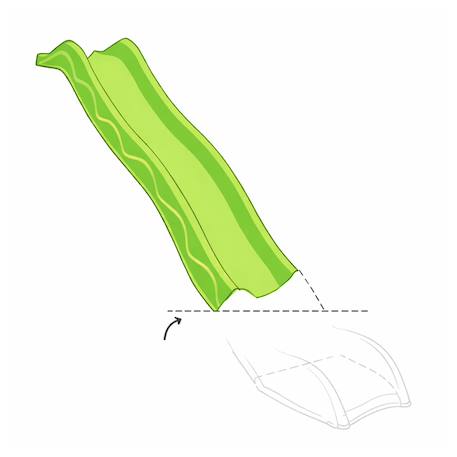 Glissière toboggan 2,63 m - partie haute - module de remplacement Vert 3 - vertbaudet enfant 