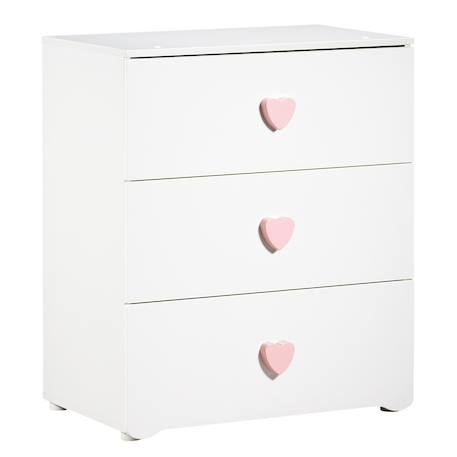 Chambre complète bébé avec lit à barreaux et commode à langer - basic Blanc+Blanc/gris+Blanc/rose 18 - vertbaudet enfant 