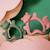 Bracelet de dentition bébé en silicone renard Rose+Vert paon 7 - vertbaudet enfant 