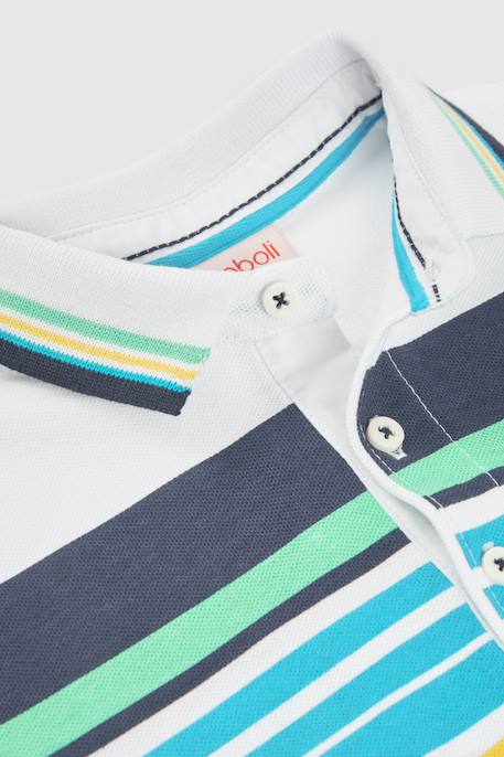 Polo en coton  imprimé pour enfant Blanc 3 - vertbaudet enfant 